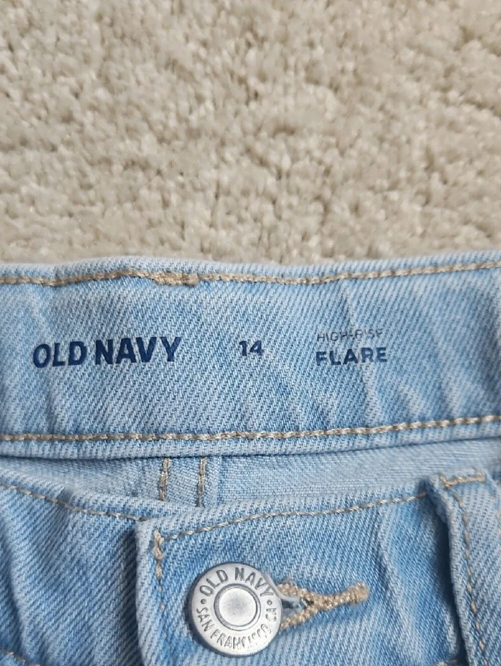 Light Blue Girl's Distressed Flare Jeans